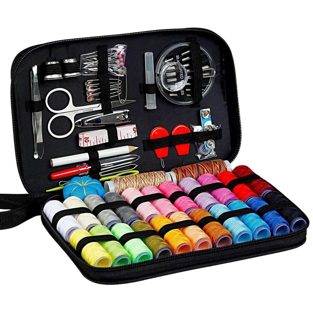 Sewing kit 98 pieces with 24 thread colors, MultiColor