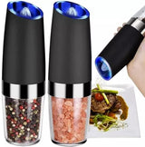 Electric Salt and Pepper Mills 2-Pack, Black