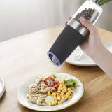 Electric Salt and Pepper Mills 2-Pack, Black - Rear View