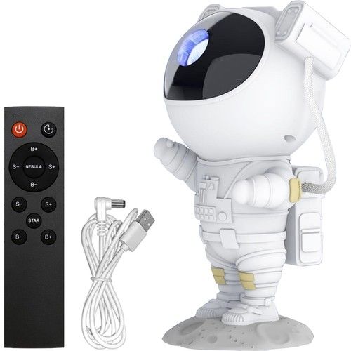 Astronaut Night Light with Remote Control Star Projector Galaxy Light, White