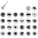 27pcs Pink Tulle Set Liquor Tips Bag Connector, Cake Tool