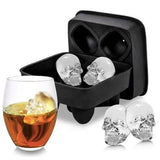 Skull Ice Mold, Chocolate Jelly Mold, Black - Front View