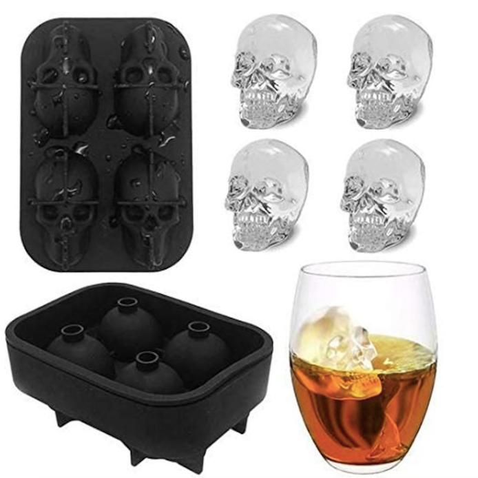Skull Ice Mold, Chocolate Jelly Mold, Black