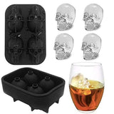Skull Ice Mold, Chocolate Jelly Mold, Black - Side View