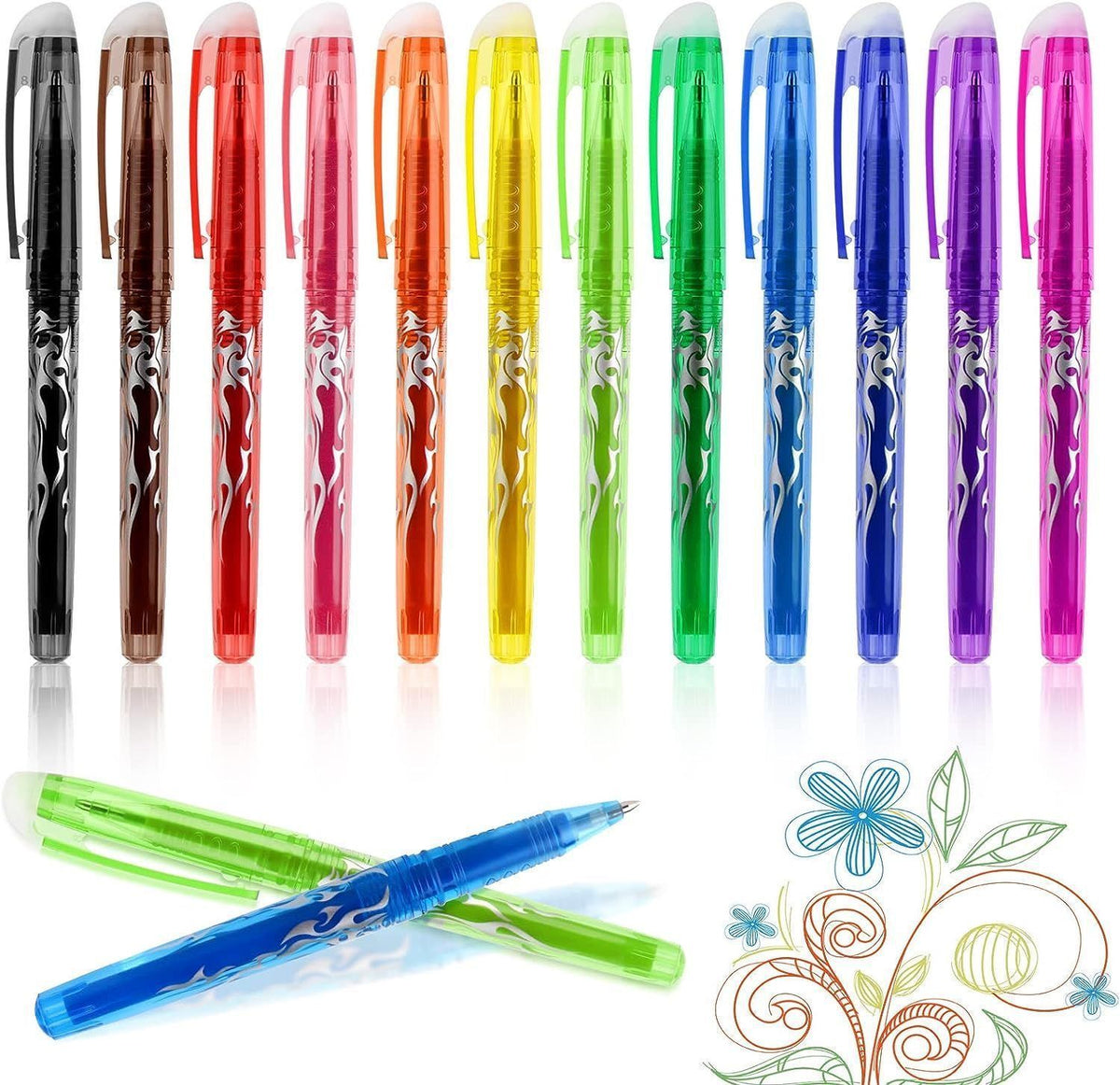 Erasable Gel Ink Pens 12-pack, MultiColor