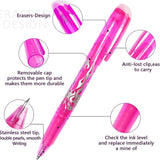 Erasable Gel Ink Pens 12-pack, MultiColor - Side View
