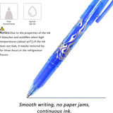 Erasable Gel Ink Pens 12-pack, MultiColor - Rear View