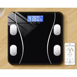 Smart Bathroom Scale with Body Analysis, Black - Front View