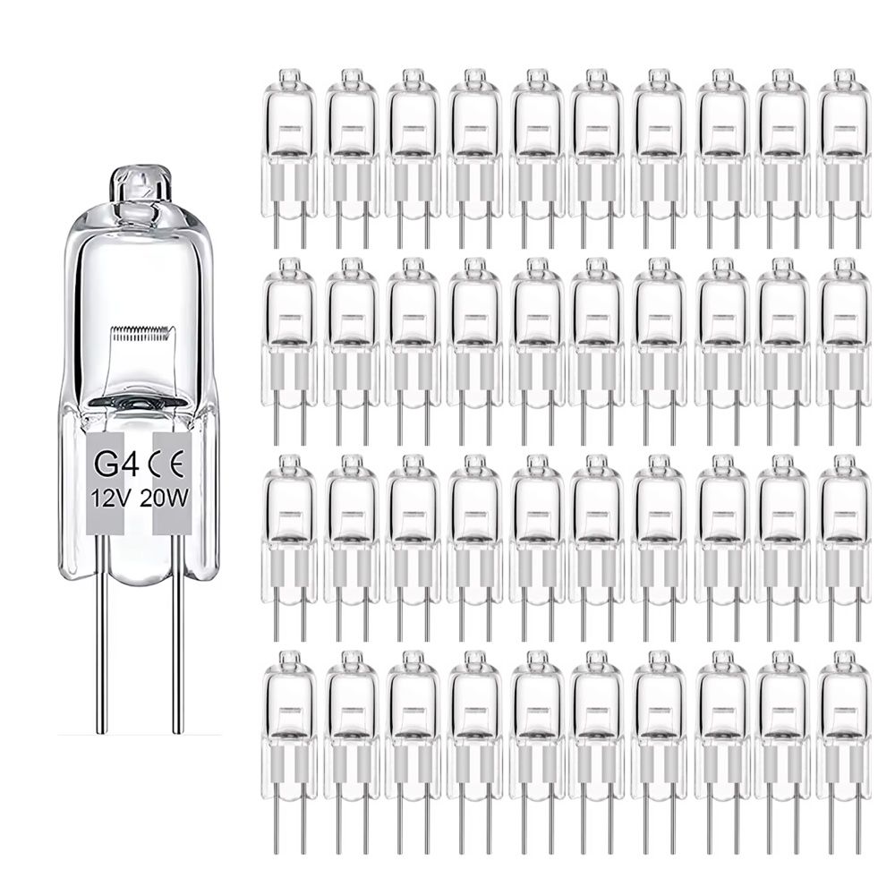 20-pack G4 halogen bulbs 20W 12V warm white
