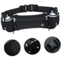 Running Belt with Water Bottles for Active People, Black