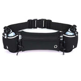 Running Belt with Water Bottles for Active People, Black