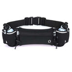 Running Belt with Water Bottles for Active People, Black