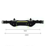 Running Belt with Water Bottles for Active People, Black - 45-Degree Angle