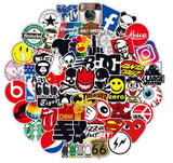 100pcs MultiColor Fashion Graffiti Stickers, Waterproof for Laptop Luggage Skate