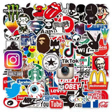100pcs MultiColor Fashion Graffiti Stickers, Waterproof for Laptop Luggage Skate