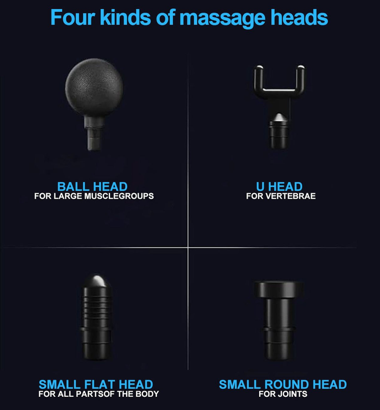 Wireless Massage Gun Black, Muscle Massager for Deep Tissue Relief