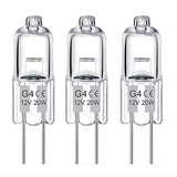 10-Pack G4 Halogen Bulbs 20W 12V, Warm White - Front View