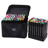 80-Pack Double-Sided MultiColor Marker Pens with Case
