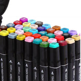 80-Pack Double-Sided MultiColor Marker Pens with Case