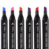 80-Pack Double-Sided MultiColor Marker Pens with Case - Close-Up Angle