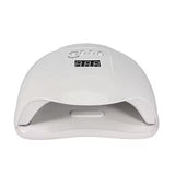 UV LED Nail Lamp 54W with 10s 30s 60s 99s Timer, White - Front View