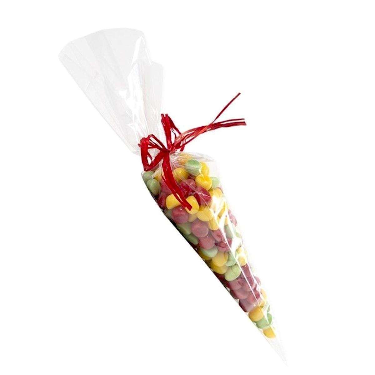 100-Pack Transparent Cellophane Cones and Bags