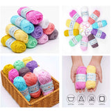 20-pack Cotton Knitting Crochet Yarn, 49m/roll, MultiColor