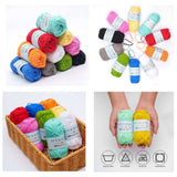20-pack Cotton Knitting Crochet Yarn, 49m/roll, MultiColor - Side View