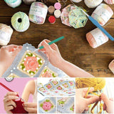 45-Piece Crochet Kit with Hooks, Markers, Tape Measure, MultiColor - Top-Down View