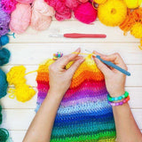 45-Piece Crochet Kit with Hooks, Markers, Tape Measure, MultiColor