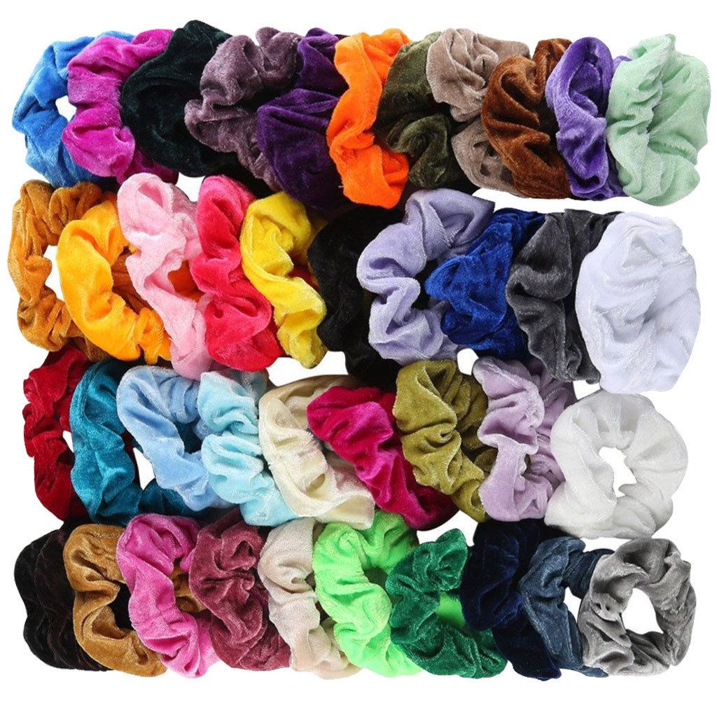 36pcs MultiColor Velvet Hair Scrunchies, Hair Ties, Hair Bands