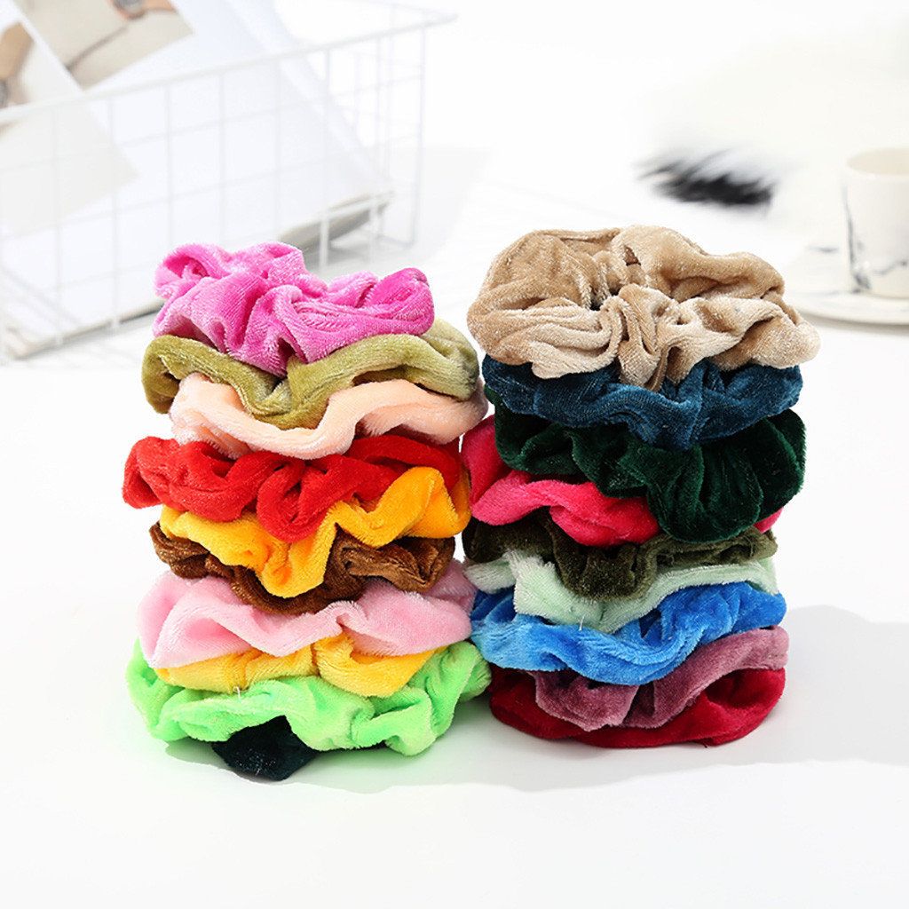 36pcs MultiColor Velvet Hair Scrunchies, Hair Ties, Hair Bands