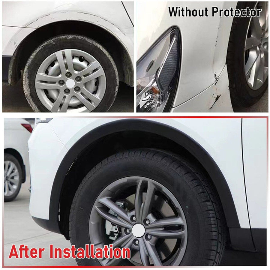 1.5m Universal Fender Flares Car Wheel Arch Mudguards, Black