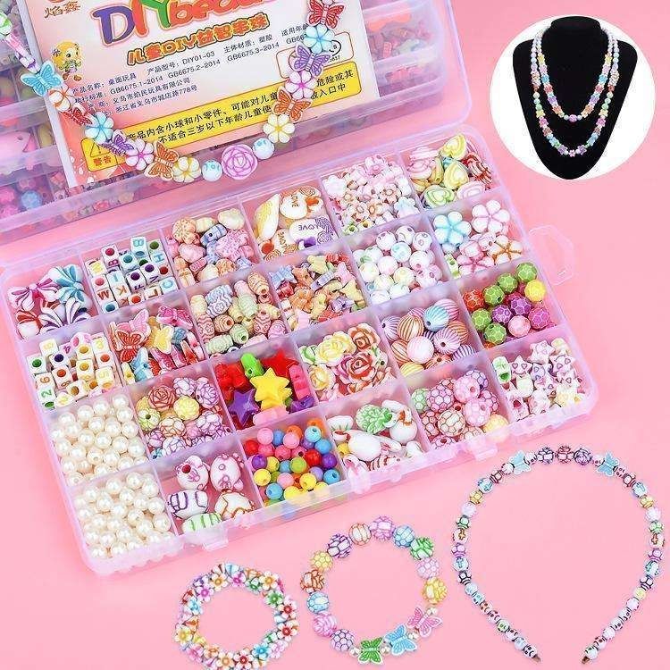 500pcs Acrylic Beads Mix for Jewelry Making, DIY Bead Box, MultiColor