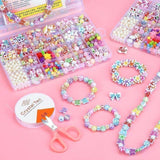 500pcs Acrylic Beads Mix for Jewelry Making, DIY Bead Box, MultiColor - Side View