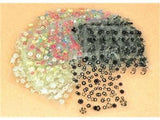 10 Sheets Self-Adhesive Nail Decorations Multi-Color - Top-Down View