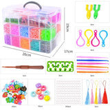 28,000 Pieces Super Large Loom Bands Kit with Accessories, Multi-Color