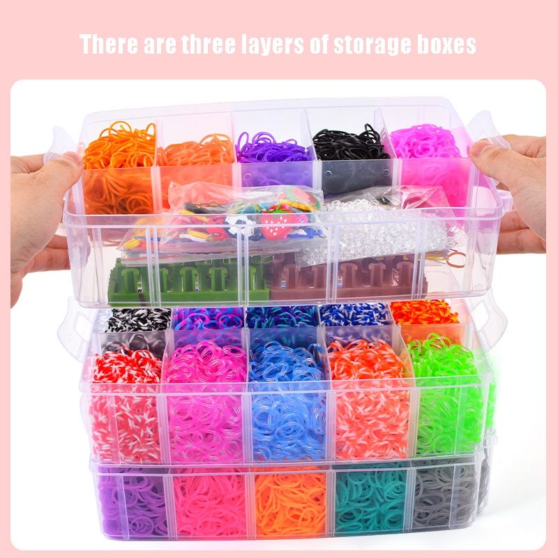 28,000 Pieces Super Large Loom Bands Kit with Accessories, Multi-Color