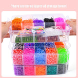 28,000 Pieces Super Large Loom Bands Kit with Accessories, Multi-Color