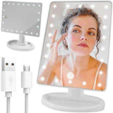 LED Makeup Mirror Adjustable with Lights, White