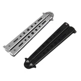 Stainless Steel Comb Folding Butterfly, Silver
