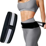 Hip Support Belt Adjustable Sciatica Relief, Black - Front View