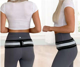 Hip Support Belt Adjustable Sciatica Relief, Black - Top-Down View