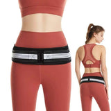 Hip Support Belt Adjustable Sciatica Relief, Black - Rear View