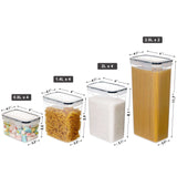 14-pack Transparent Food Storage Jars with Airtight Lids Kit