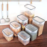 14-pack Transparent Food Storage Jars with Airtight Lids Kit