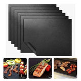 6-Pack Non Stick Grill Mat Oven Mat Baking Mat, 40x33cm, Black