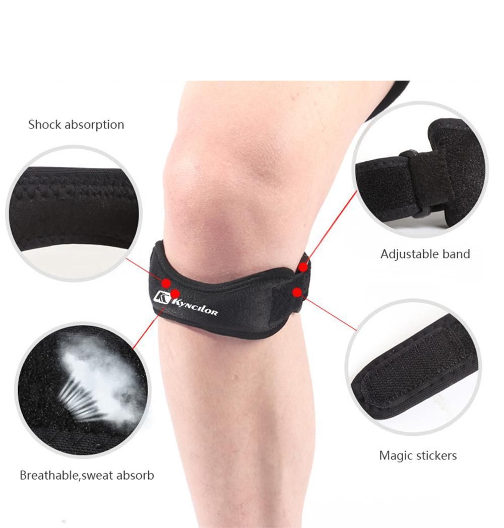 2-pack Black Knee Pads, Adjustable Knee Strap for Running, Compatible with Nike