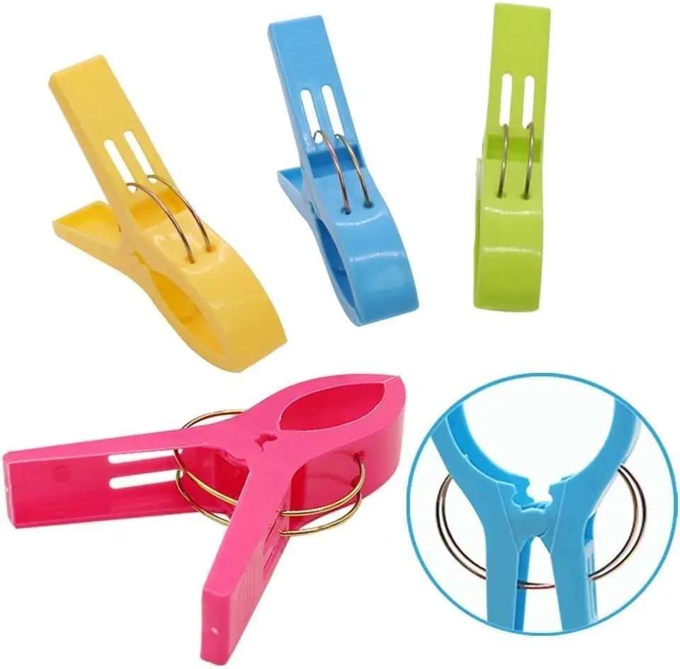 12 pcs Large Clothes Pegs, MultiColor, for Towel and Beach Towel