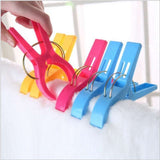 12 pcs Large Clothes Pegs, MultiColor, for Towel and Beach Towel - Rear View